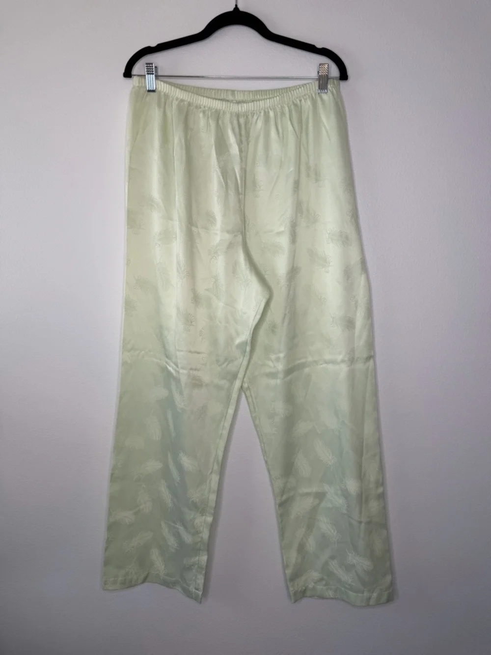 Vintage Kassatly Palm Beach French Maid‎ Pajama Set Satin Floral M